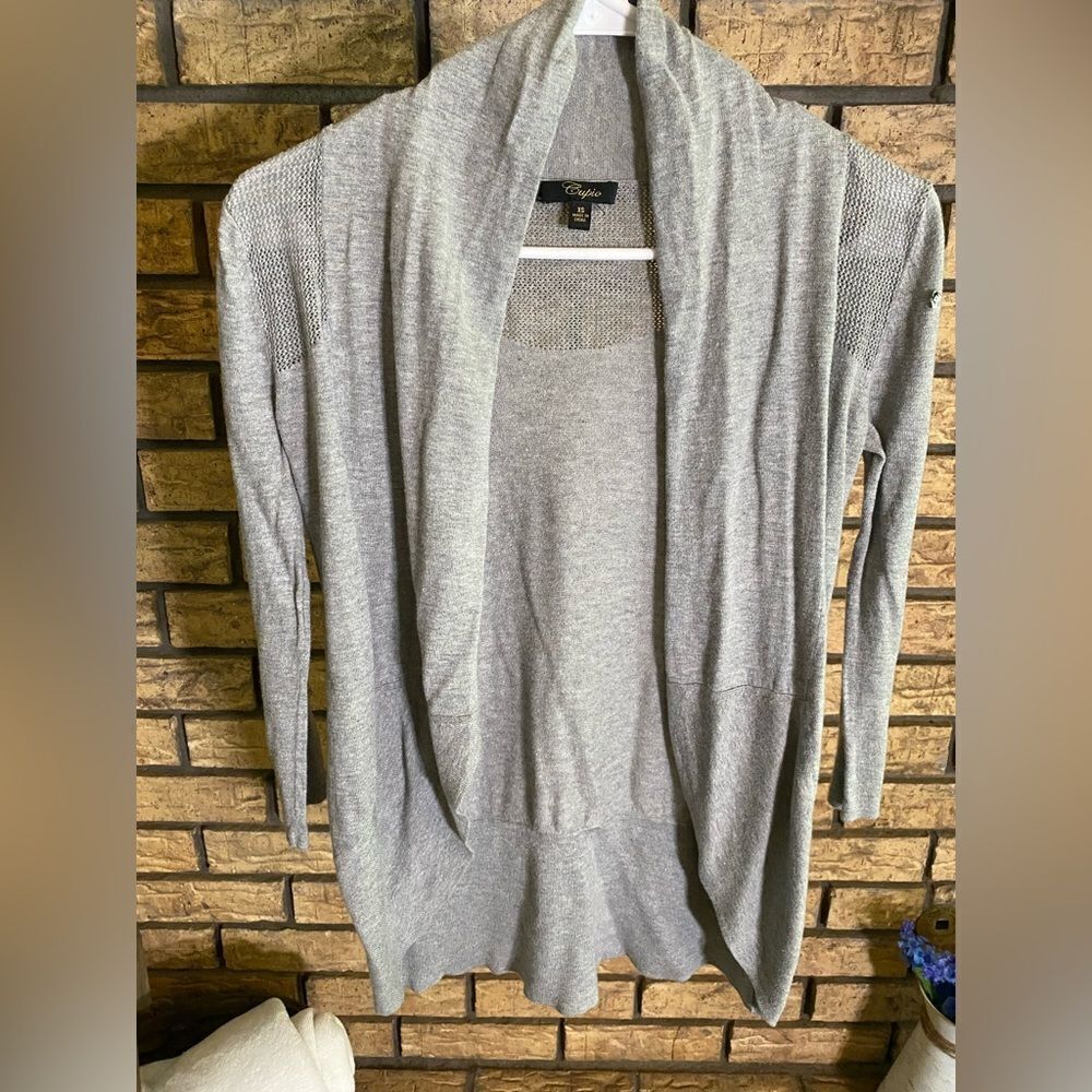 Cupio grey sweater cardigan